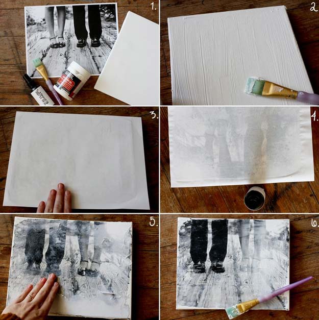 Cool DIY Photo Projects and Craft Ideas for Photos - Canvas Portrait - Easy Ideas for Wall Art, Collage and DIY Gifts for Friends. Wood, Cardboard, Canvas, Instagram Art and Frames. Creative Birthday Ideas and Home Decor for Adults, Teens and Tweens